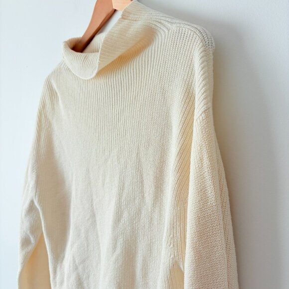 Aritzia Wilfred Montpellier Merino Wool Turtleneck Sweater White Birch Size XS - Picture 8 of 11